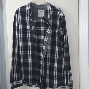 Black and white plaid flannel